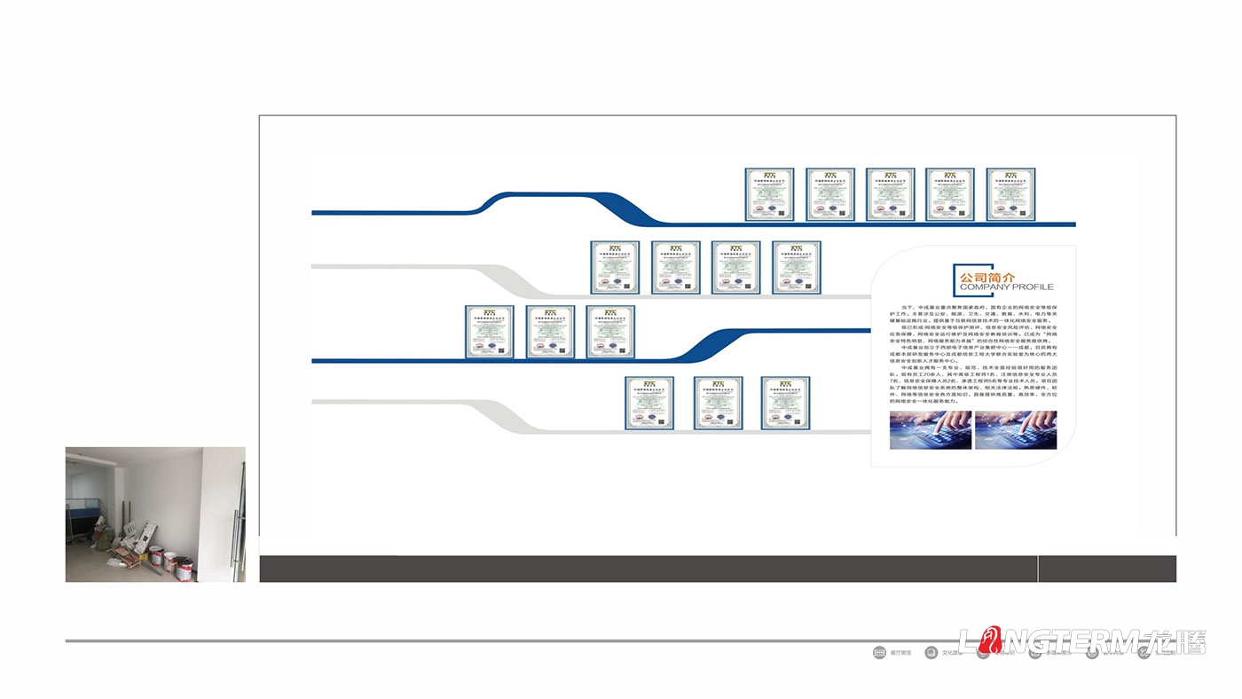 中成基業(yè)消安智能網(wǎng)絡(luò)安全技術(shù)文化墻設(shè)計效果